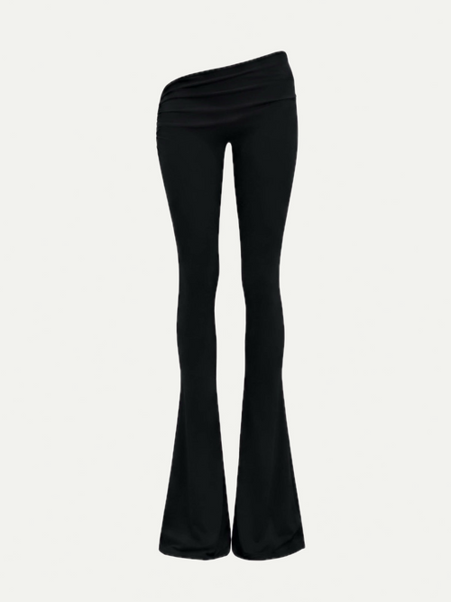 LEGGING ASYMÉTRIQUE ÉVASÉE - NOIR